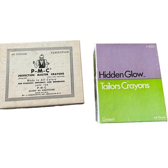 EC Black and Yellow Tailor's Crayons Full Boxes Never Used - Picture 1 of 6
